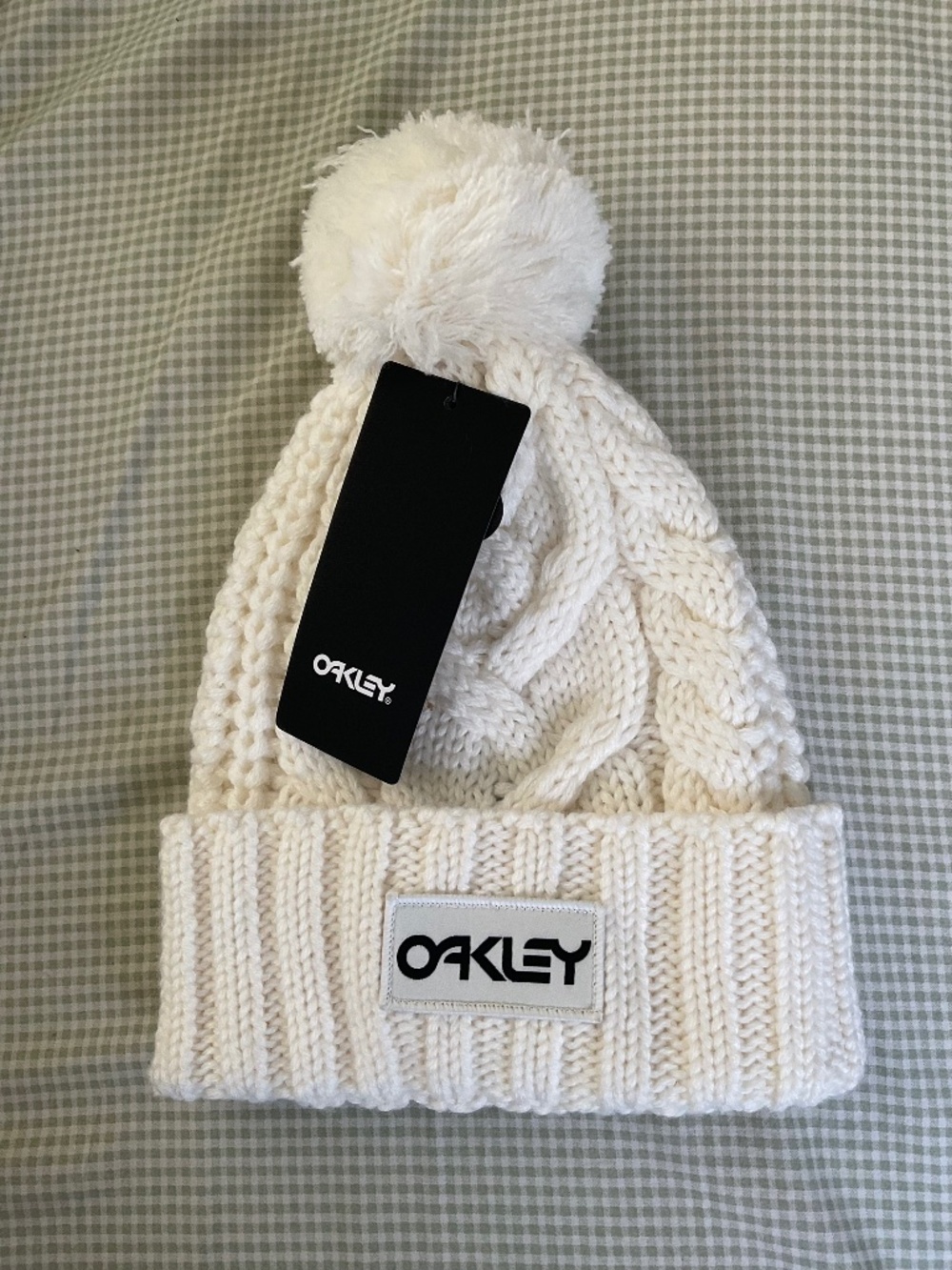 OAKLEY HARPER POM BEANIE ARCTIC WHITE NWT